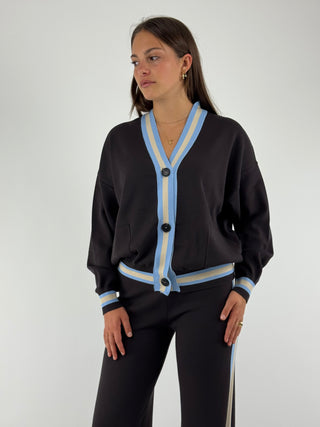 Cardigan rigati con bottoni - W5HMG42A418