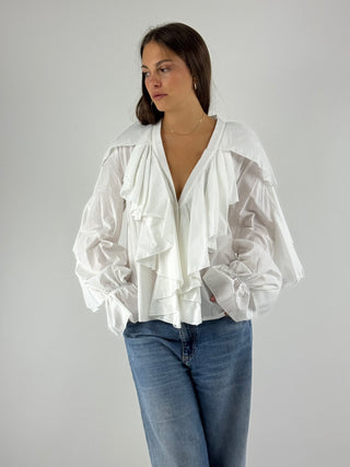 Camicia con rouches - TF0564