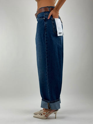 Jeans ‘mandy’ con cintura denim - PLS-R128