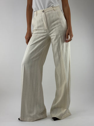 Pantalone gessato a palazzo - TAB1675