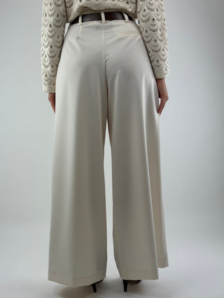 Pantalone vita alta con arricciatura e pences - PDT5WMOC