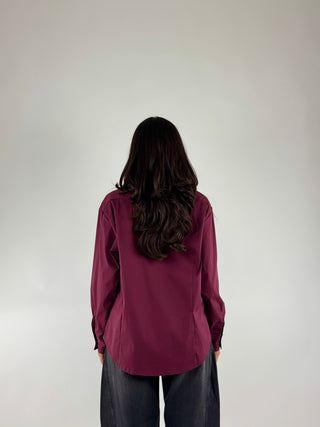 Camicia Bordeaux con Cravatta - 40339