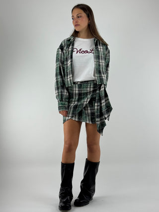 Camicia crop in fantasia - TF0875