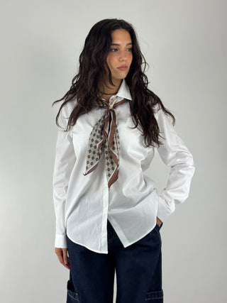 Camicia bianca foulard - RAC0041