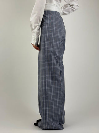 Pantalone palazzo check - 17206/4731