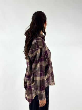 Camicia quadri borgogna - 27C6314