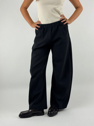 Pantalone modello banana con elastico - W25P064