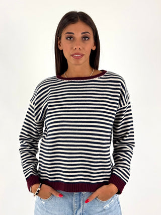 Maglia 2 colori a righe - 25866-AI26