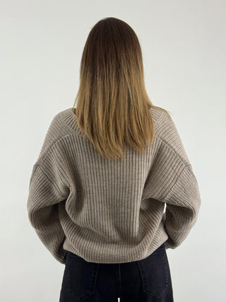 Cardigan crop in maglia a coste - PA1876