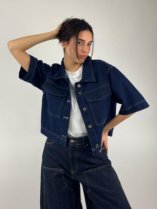 Giacca in jeans crop - 38860
