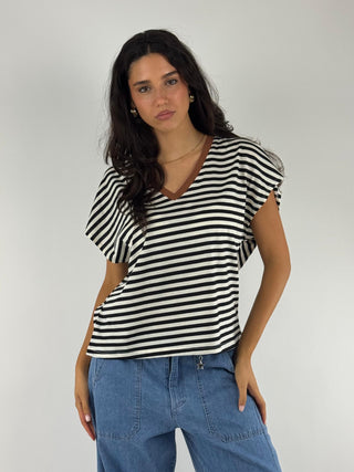 T-shirt V righe - T262A155