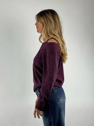 Maglia scollo v lurex - LZ66903