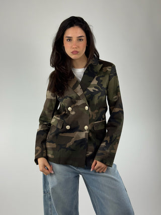 Giacca doppio petto mimetica - PP373T11F26