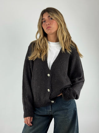 Cardigan bottoni gioiello - 3M0976C