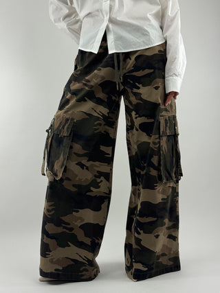 Pantalone cargo militare - W25P536