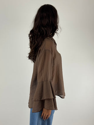Camicia con balze - W02G0736