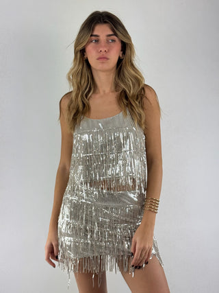 Top frange in paillettes - RGE-P060