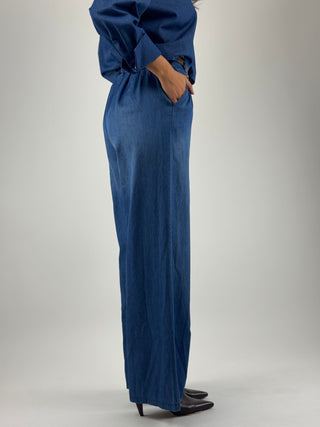 Pantalone Wide leg con cintura - PNO-Q430