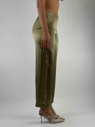 Pantalone gamba dritta effetto raso in viscosa - PDVMLFR