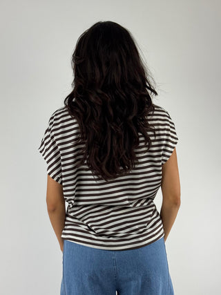 T-shirt V righe - T262A155