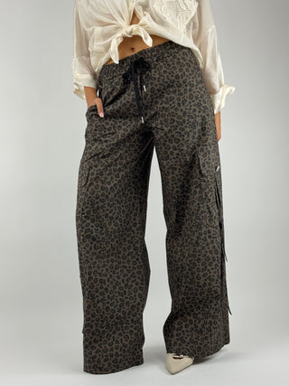 Pantalone animalier bottoni gioiello - 39403