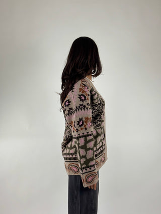 Cardigan fantasia Paisley - W6HMG61A400