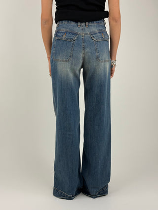 Jeans tasche zampa- 81106BOM