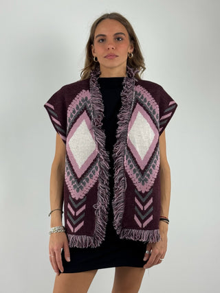 Gilet rombi+frange - W5HMG73A400