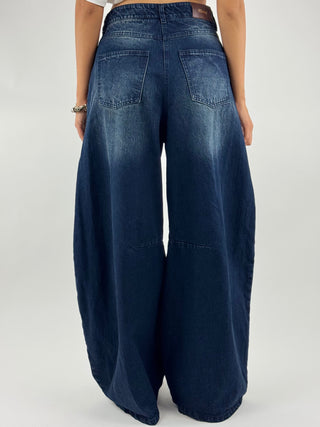 Jeans Baggy Blu Scuro
- W26P058