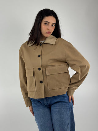 Giacchino crop effetto suede -26B4136