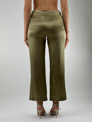 Pantalone gamba dritta effetto raso in viscosa - PDVMLFR