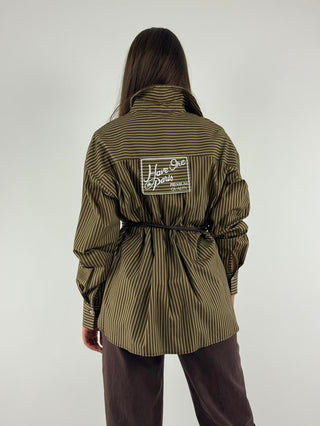 Camicia con cintura fiore - CMA-P048
