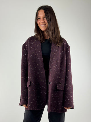 Giacca over micro paillettes - TF0699