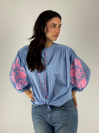 Camicia con ricami - D02N1035