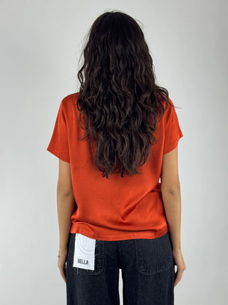 T-shirt satinata bianca - CWG-R013