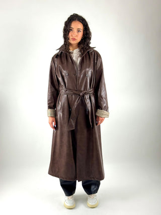 Trench lungo in ecopelle - J1421A43