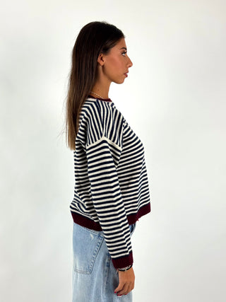 Maglia 2 colori a righe - 25866-AI26