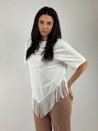 T-shirt con frange passamaneria - TMA-Q083