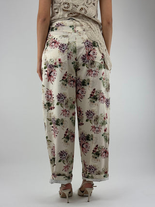 Pantalone fantasia fiori - R02L0863
