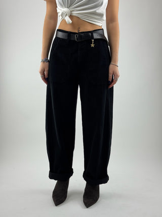 Pantalone stellina velluto - 59054P