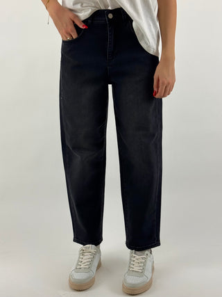 Jeans lavaggio nero slavato  - F004-EBM94