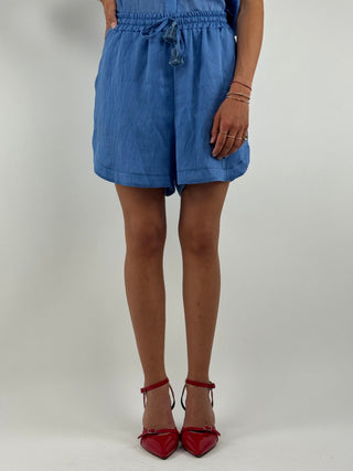 Shorts effetto denim - P50214AT
