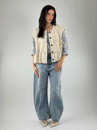 Gilet ricamato - D02E0211
