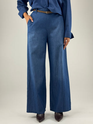 Pantalone Wide leg con cintura - PNO-Q430