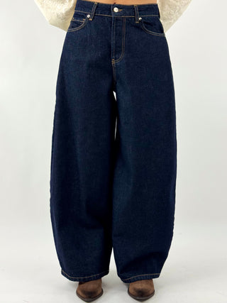 Jeans Wide Leg Blu Scuro - V03O0304
