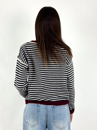 Maglia 2 colori a righe - 25866-AI26