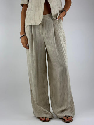 Pantalone palazzo gessato - M02M1244