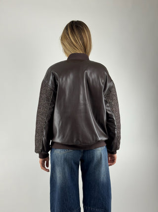 Bomber spinato in ecopelle - 506894