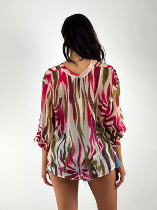 Camicia coreana in fantasia - CVS-Q444