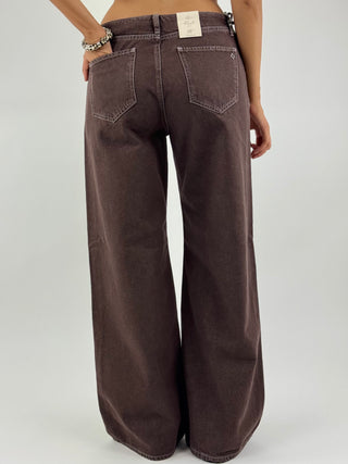 Jeans Wide Leg Marrone - G007-HATW00